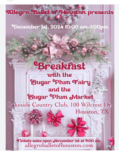 Allegro Ballet of Houston presents Breakfast with The Sugar Plum Fairy 2024