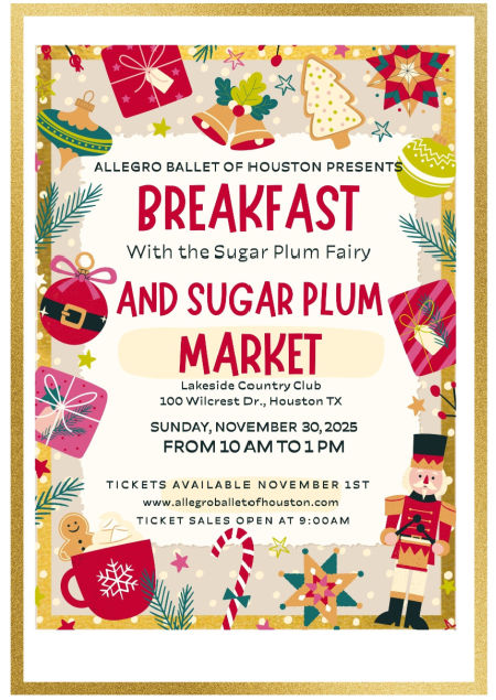 Allegro Ballet of Houston presents Breakfast with The Sugar Plum Fairy 2025